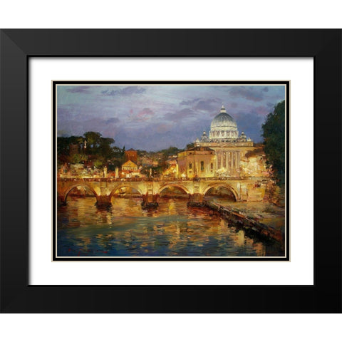 Beautiful Rome Black Modern Wood Framed Art Print with Double Matting by Sviridov, Sergei