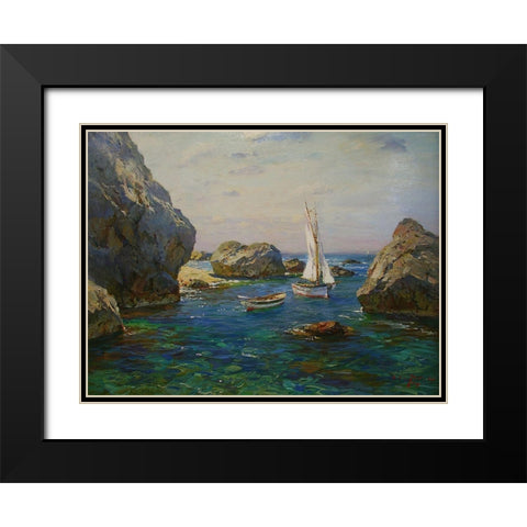Rocky Coast XX Black Modern Wood Framed Art Print with Double Matting by Sviridov, Sergei