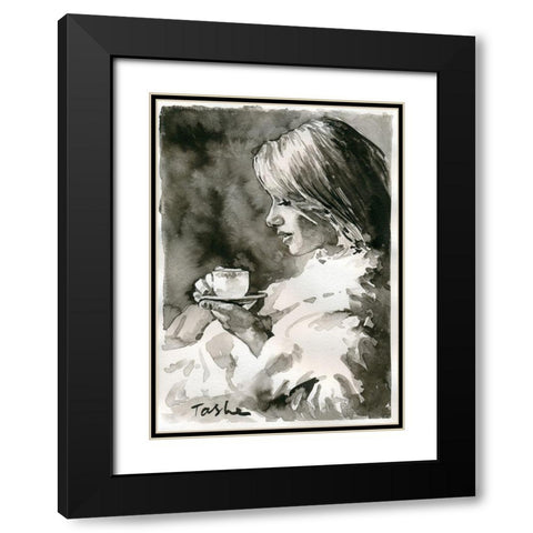 Hope Black Modern Wood Framed Art Print with Double Matting by Tashe