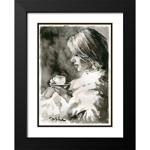 Hope Black Modern Wood Framed Art Print with Double Matting by Tashe