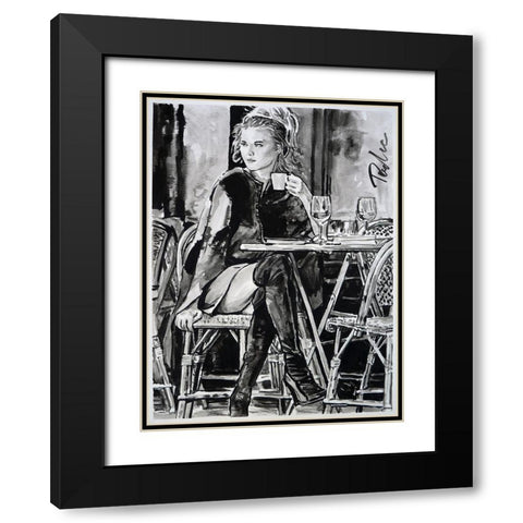 Sweet Date Black Modern Wood Framed Art Print with Double Matting by Tashe