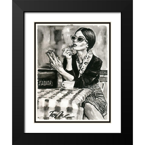 Make Up Black Modern Wood Framed Art Print with Double Matting by Tashe