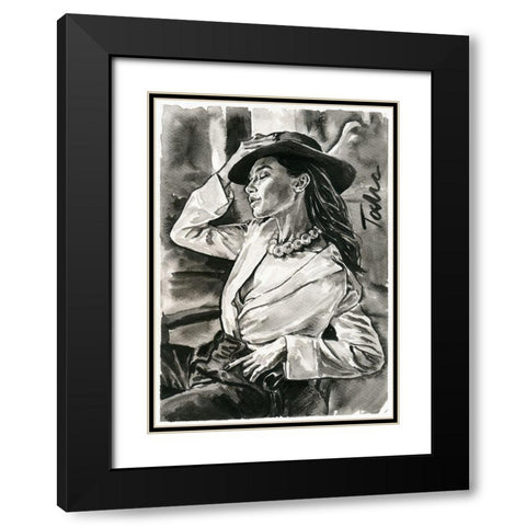 Break Time Black Modern Wood Framed Art Print with Double Matting by Tashe