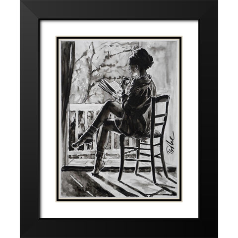 Warm Spring Morning Black Modern Wood Framed Art Print with Double Matting by Tashe