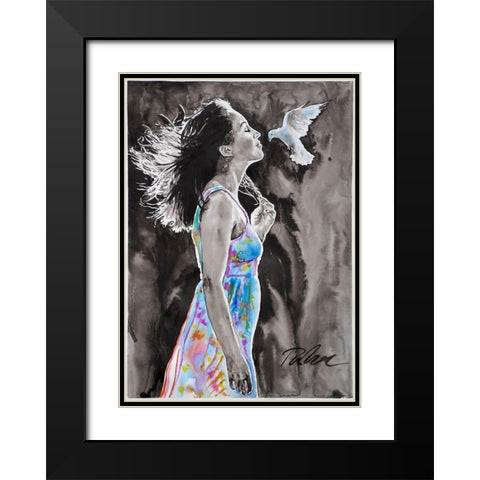 Inspired Black Modern Wood Framed Art Print with Double Matting by Tashe