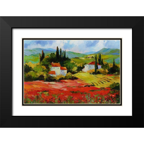 The Depth of Filling Black Modern Wood Framed Art Print with Double Matting by Bond