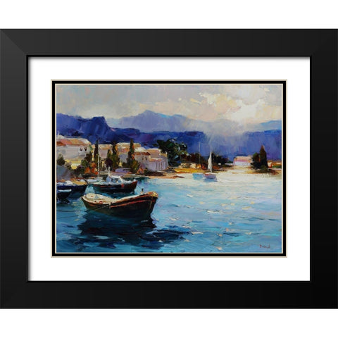 Summer Rendezvous Black Modern Wood Framed Art Print with Double Matting by Bond