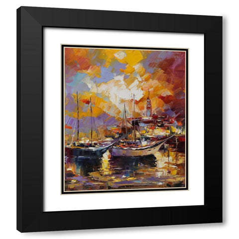 Summer Wind Black Modern Wood Framed Art Print with Double Matting by Bond