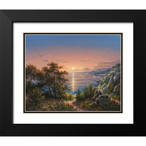 Coast Black Modern Wood Framed Art Print with Double Matting by Yushkevich, Viktor