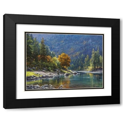 Power Source Black Modern Wood Framed Art Print with Double Matting by Yushkevich, Viktor