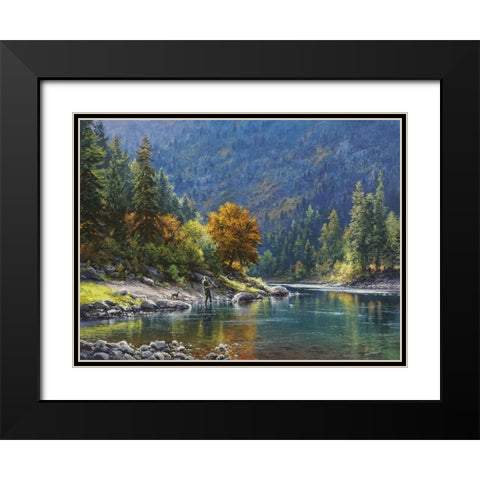 Power Source Black Modern Wood Framed Art Print with Double Matting by Yushkevich, Viktor