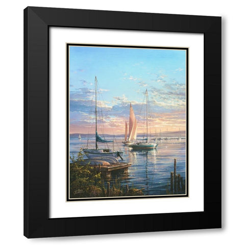 Quiet Heaven Black Modern Wood Framed Art Print with Double Matting by Yushkevich, Viktor