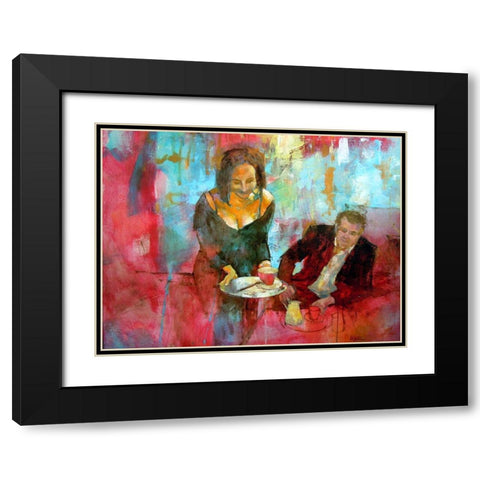 Wednesday, 5 PM Black Modern Wood Framed Art Print with Double Matting by Zakrynycny, Viktor