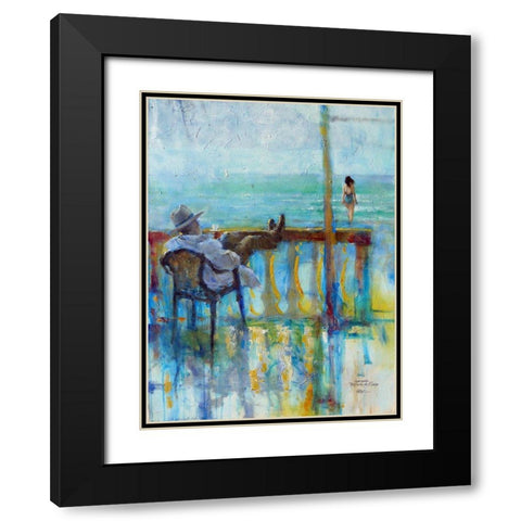 Memories from Gargano Black Modern Wood Framed Art Print with Double Matting by Zakrynycny, Viktor