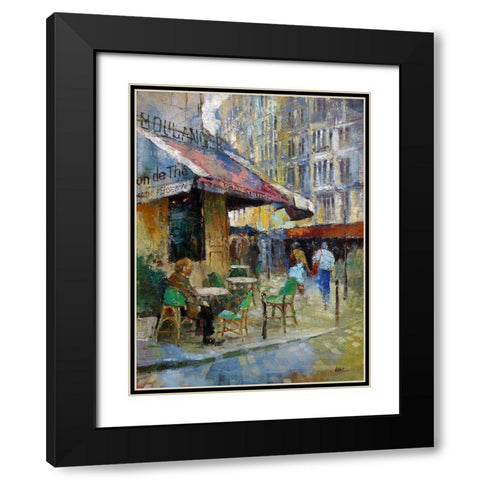 By an Old Baker Black Modern Wood Framed Art Print with Double Matting by Zakrynycny, Viktor