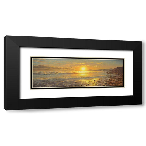 Sunset above the Sea IV Black Modern Wood Framed Art Print with Double Matting by Adamov, Alexey
