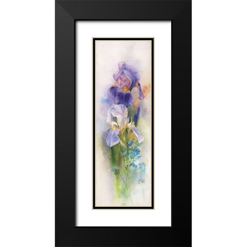 Long Iris Black Modern Wood Framed Art Print with Double Matting by Besedina, Anastasiia