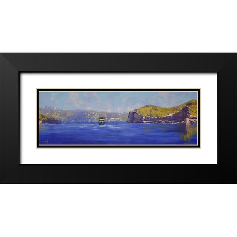 Sydney Ferry Black Modern Wood Framed Art Print with Double Matting by Gercken, Graham