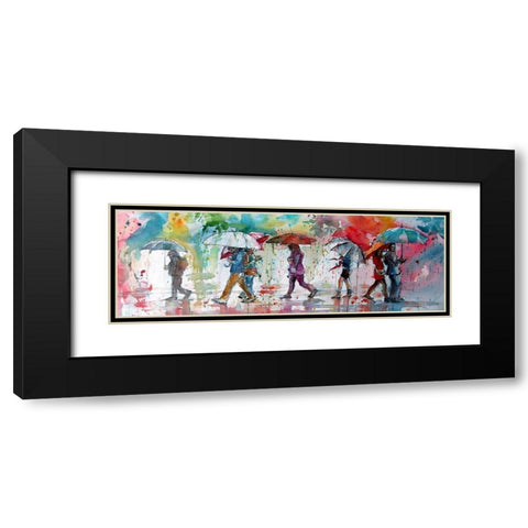 Its Raining Black Modern Wood Framed Art Print with Double Matting by Kovacs, Anna Brigite