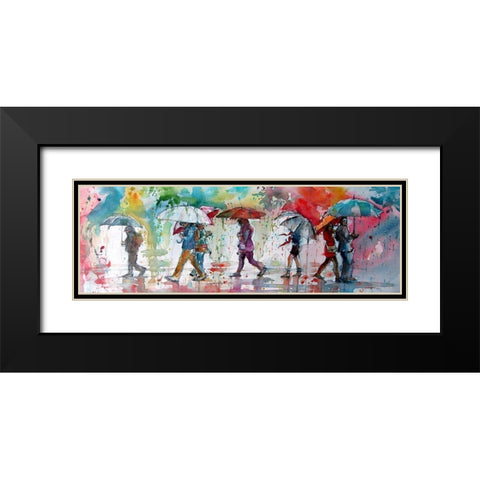 Its Raining Black Modern Wood Framed Art Print with Double Matting by Kovacs, Anna Brigite