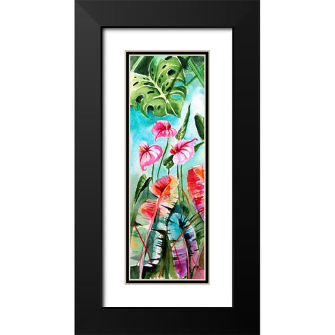 Tropical I Black Modern Wood Framed Art Print with Double Matting by Kovacs, Anna Brigite
