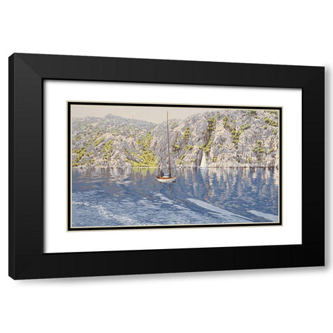 By sunshine Coast Black Modern Wood Framed Art Print with Double Matting by Adamov, Alexey