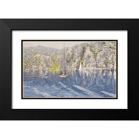 By sunshine Coast Black Modern Wood Framed Art Print with Double Matting by Adamov, Alexey