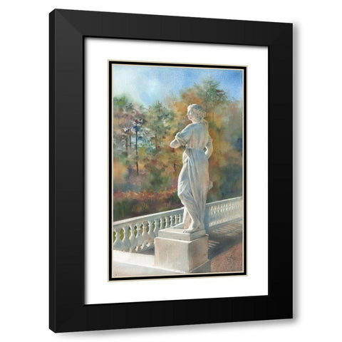 The Statue Black Modern Wood Framed Art Print with Double Matting by Besedina, Anastasiia