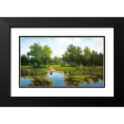 Russian Landscapes I Black Modern Wood Framed Art Print with Double Matting by Babicev, Vjaceslav