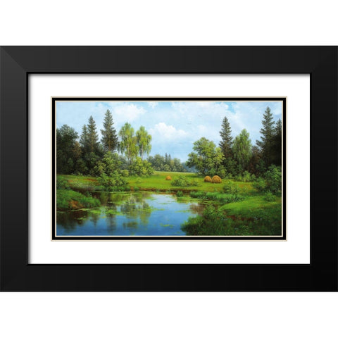 Russian Landscapes I Black Modern Wood Framed Art Print with Double Matting by Babicev, Vjaceslav