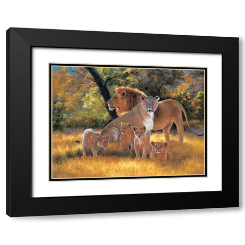 My Family Black Modern Wood Framed Art Print with Double Matting by Roland, Henry
