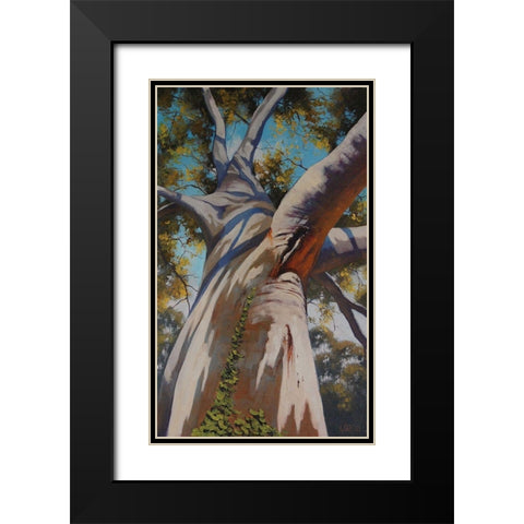 Gum Tree Portrait Black Modern Wood Framed Art Print with Double Matting by Gercken, Graham