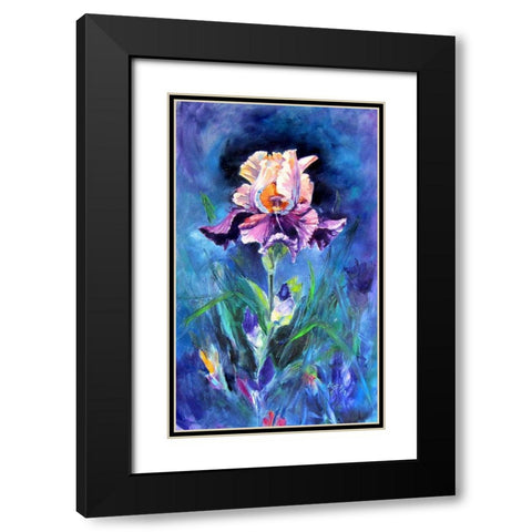 Purple Lilly Black Modern Wood Framed Art Print with Double Matting by Kovacs, Anna Brigite