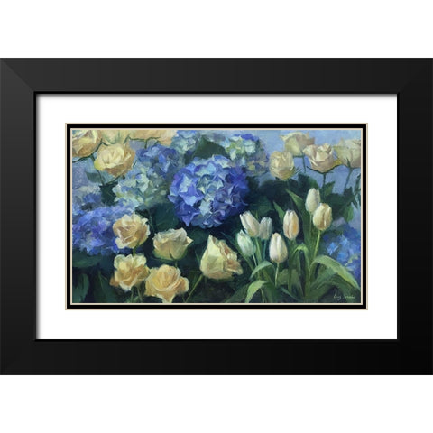 Morning Happiness Black Modern Wood Framed Art Print with Double Matting by Strube, Ling