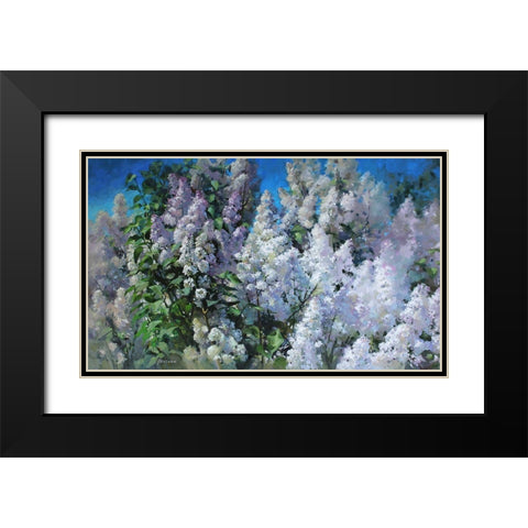 Fragrant Black Modern Wood Framed Art Print with Double Matting by Rogozina, Svetlana