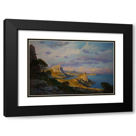 Rocky Coast XI Black Modern Wood Framed Art Print with Double Matting by Sviridov, Sergei