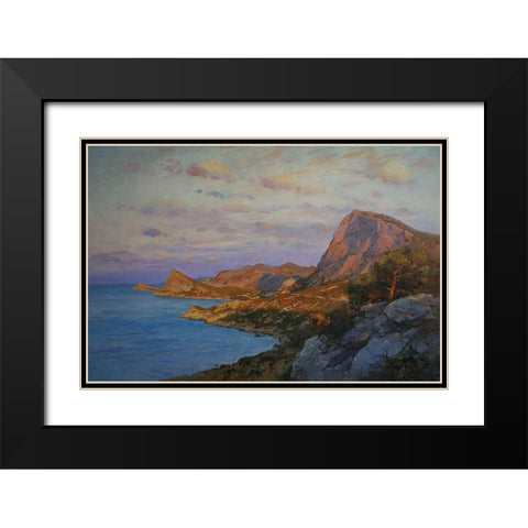 Rocky Coast XII Black Modern Wood Framed Art Print with Double Matting by Sviridov, Sergei