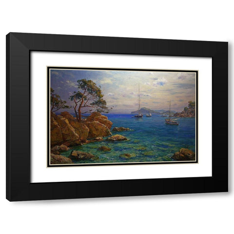 Rocky Coast XIII Black Modern Wood Framed Art Print with Double Matting by Sviridov, Sergei