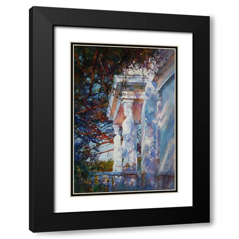 WhiteAntique  Statues Black Modern Wood Framed Art Print with Double Matting by Sviridov, Sergei