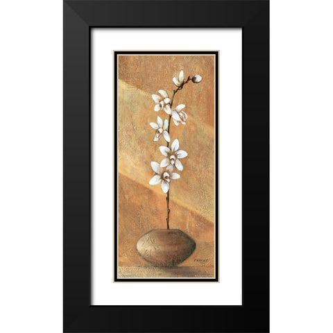 Orchids I Black Modern Wood Framed Art Print with Double Matting by Dahlke, Izabella