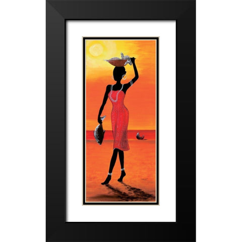 Fishers Wife Black Modern Wood Framed Art Print with Double Matting by Dahlke, Izabella