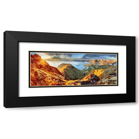 Faroe Islands II Black Modern Wood Framed Art Print with Double Matting by Medeiros, Celito