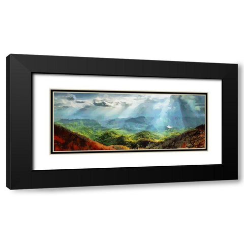 The Sun Illuminates Nature Black Modern Wood Framed Art Print with Double Matting by Medeiros, Celito