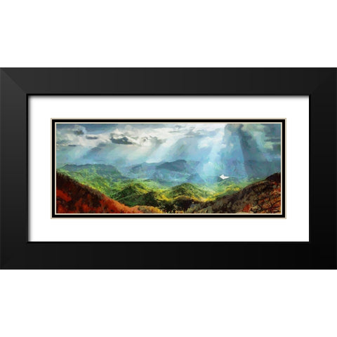 The Sun Illuminates Nature Black Modern Wood Framed Art Print with Double Matting by Medeiros, Celito