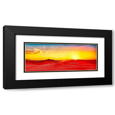 Red Desert Black Modern Wood Framed Art Print with Double Matting by Medeiros, Celito