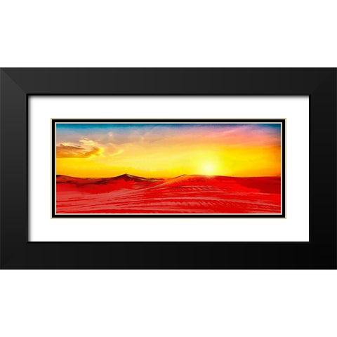 Red Desert Black Modern Wood Framed Art Print with Double Matting by Medeiros, Celito