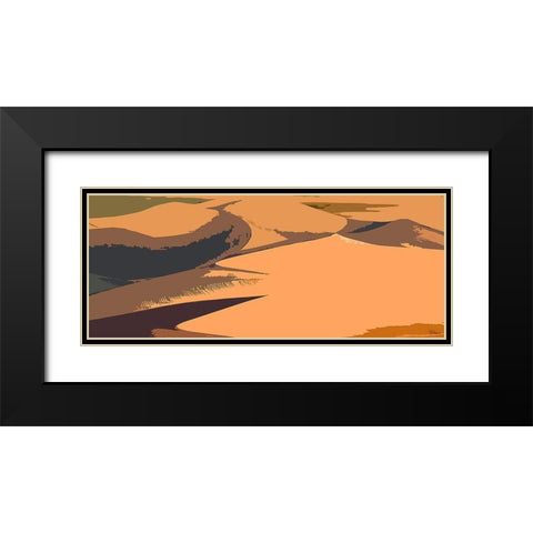 Just Desert Black Modern Wood Framed Art Print with Double Matting by Medeiros, Celito
