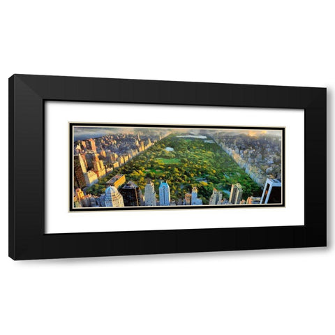 View to the Central Park IV Black Modern Wood Framed Art Print with Double Matting by Medeiros, Celito