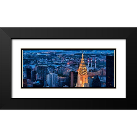 My lovely New York XXXIII Black Modern Wood Framed Art Print with Double Matting by Medeiros, Celito
