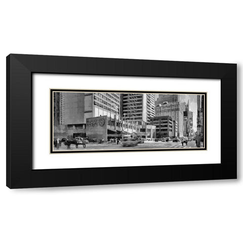 My lovely New York XXXVII Black Modern Wood Framed Art Print with Double Matting by Medeiros, Celito